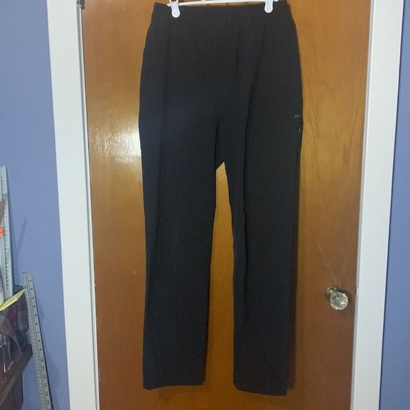 Patagonia Black Hiking Pants tapered tailored leg thigh logo pull on size small - Picture 4 of 12
